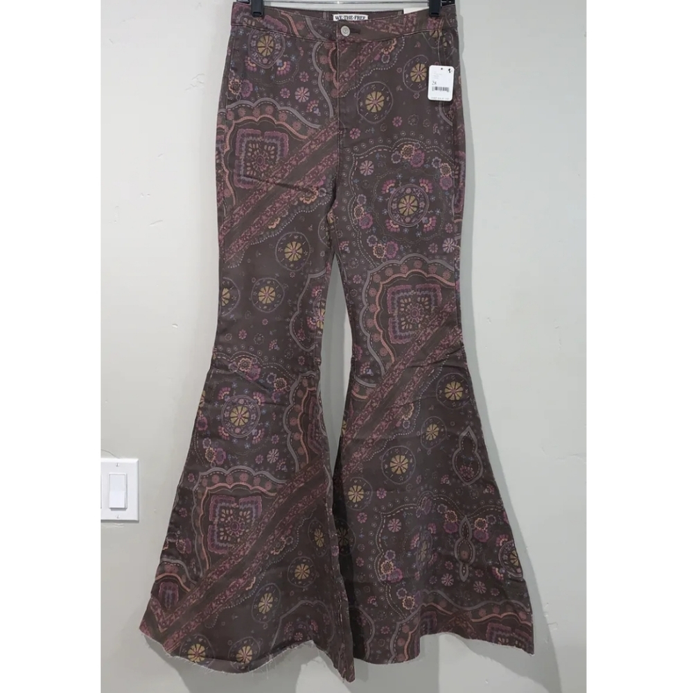Just Float On Printed Flare Jeans - Picture 7 of 14